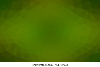 Green polygonal illustration, which consist of triangles. Geometric background in Origami style with gradient. Triangular design for your business.