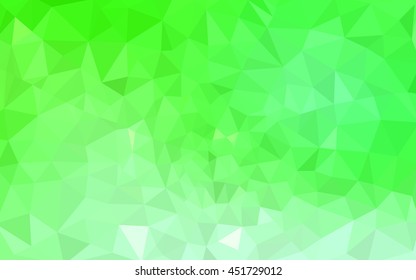 Green polygonal illustration, which consist of triangles. Geometric background in Origami style with gradient. Triangular design for your business.