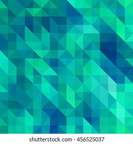 Green polygonal illustration, which consist of triangles. Geometric background in origami style with gradient. Triangular design for your business. Vector illustration.
