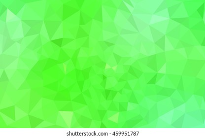 Green polygonal illustration, which consist of triangles. Geometric background in Origami style with gradient. Triangular design for your business.