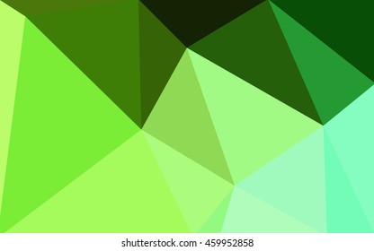 Green polygonal illustration, which consist of triangles. Geometric background in Origami style with gradient. Triangular design for your business.