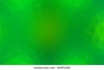 Green polygonal illustration, which consist of triangles. Geometric background in Origami style with gradient. Triangular design for your business.
