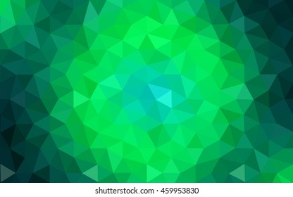 Green polygonal illustration, which consist of triangles. Geometric background in Origami style with gradient. Triangular design for your business.