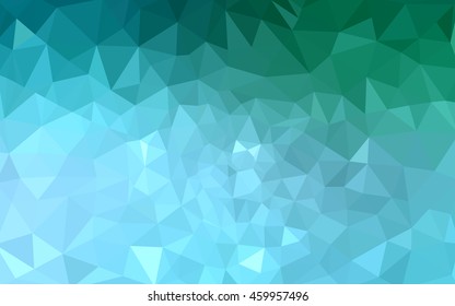 Green polygonal illustration, which consist of triangles. Geometric background in Origami style with gradient. Triangular design for your business.