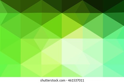 Green polygonal illustration, which consist of triangles. Geometric background in Origami style with gradient. Triangular design for your business.
