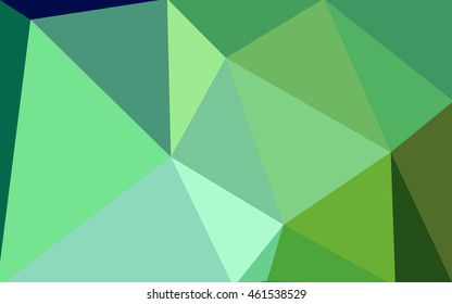 Green polygonal illustration, which consist of triangles. Geometric background in Origami style with gradient. Triangular design for your business.