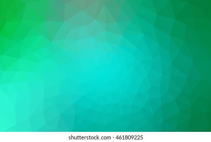 Green polygonal illustration, which consist of triangles. Geometric background in Origami style with gradient. Triangular design for your business.