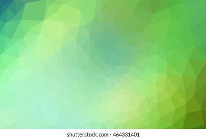Green polygonal illustration, which consist of triangles. Geometric background in Origami style with gradient. Triangular design for your business.
