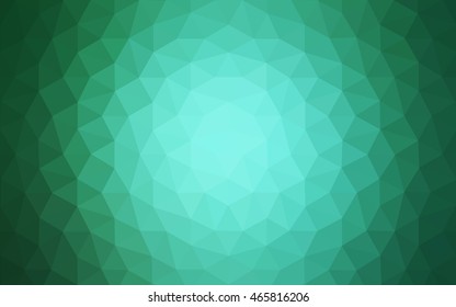 Green polygonal illustration, which consist of triangles. Geometric background in Origami style with gradient. Triangular design for your business.
