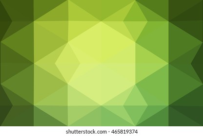 Green polygonal illustration, which consist of triangles. Geometric background in Origami style with gradient. Triangular design for your business.