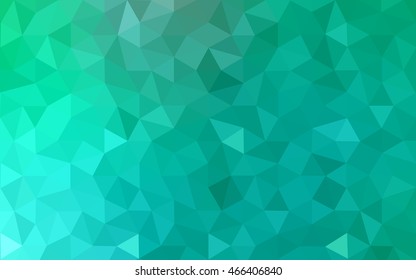 Green polygonal illustration, which consist of triangles. Geometric background in Origami style with gradient. Triangular design for your business.