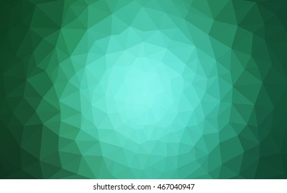 Green polygonal illustration, which consist of triangles. Geometric background in Origami style with gradient. Triangular design for your business.