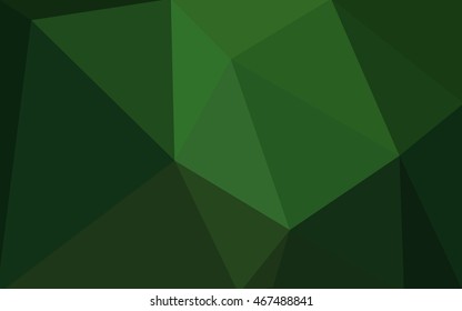 Green polygonal illustration, which consist of triangles. Geometric background in Origami style with gradient. Triangular design for your business.