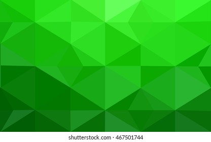 Green polygonal illustration, which consist of triangles. Geometric background in Origami style with gradient. Triangular design for your business.