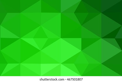 Green polygonal illustration, which consist of triangles. Geometric background in Origami style with gradient. Triangular design for your business.