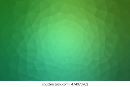 Green polygonal illustration, which consist of triangles. Geometric background in Origami style with gradient. Triangular design for your business.