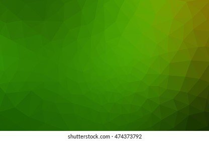 Green polygonal illustration, which consist of triangles. Geometric background in Origami style with gradient. Triangular design for your business.