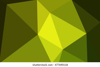 Green polygonal illustration, which consist of triangles. Geometric background in Origami style with gradient. Triangular design for your business.