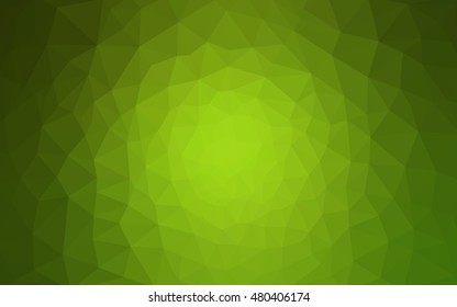 Green polygonal illustration, which consist of triangles. Geometric background in Origami style with gradient. Triangular design for your business.