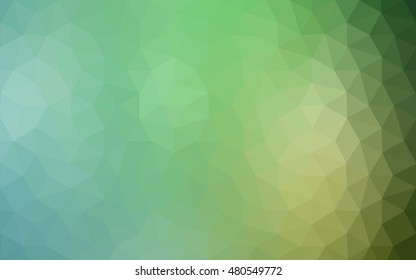 Green polygonal illustration, which consist of triangles. Geometric background in Origami style with gradient. Triangular design for your business.