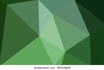 Green polygonal illustration, which consist of triangles. Geometric background in Origami style with gradient. Triangular design for your business.