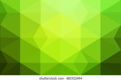 Green polygonal illustration, which consist of triangles. Geometric background in Origami style with gradient. Triangular design for your business.