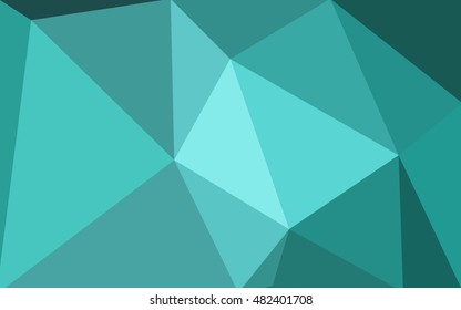 Green polygonal illustration, which consist of triangles. Geometric background in Origami style with gradient. Triangular design for your business.