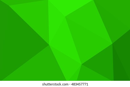 Green polygonal illustration, which consist of triangles. Geometric background in Origami style with gradient. Triangular design for your business.