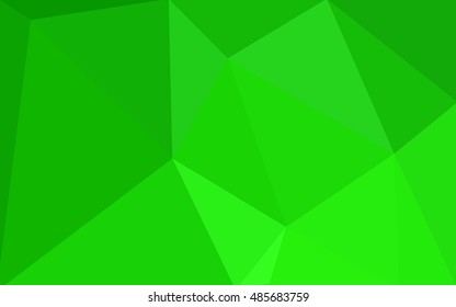 Green polygonal illustration, which consist of triangles. Geometric background in Origami style with gradient. Triangular design for your business.