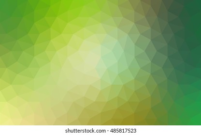 Green polygonal illustration, which consist of triangles. Geometric background in Origami style with gradient. Triangular design for your business.