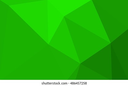 Green polygonal illustration, which consist of triangles. Geometric background in Origami style with gradient. Triangular design for your business.