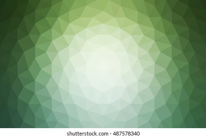 Green polygonal illustration, which consist of triangles. Geometric background in Origami style with gradient. Triangular design for your business.