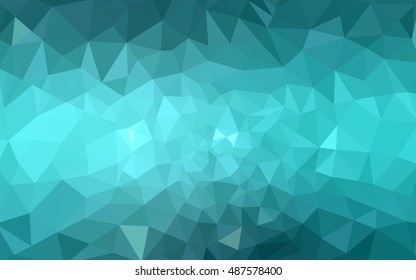 Green polygonal illustration, which consist of triangles. Geometric background in Origami style with gradient. Triangular design for your business.