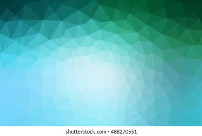 Green polygonal illustration, which consist of triangles. Geometric background in Origami style with gradient. Triangular design for your business.
