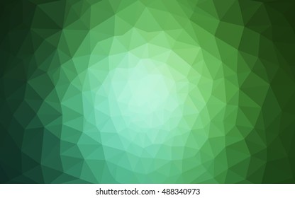 Green polygonal illustration, which consist of triangles. Geometric background in Origami style with gradient. Triangular design for your business.