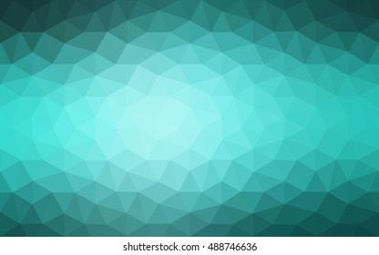 Green polygonal illustration, which consist of triangles. Geometric background in Origami style with gradient. Triangular design for your business.