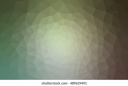 Green polygonal illustration, which consist of triangles. Geometric background in Origami style with gradient. Triangular design for your business.