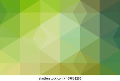 Green polygonal illustration, which consist of triangles. Geometric background in Origami style with gradient. Triangular design for your business.