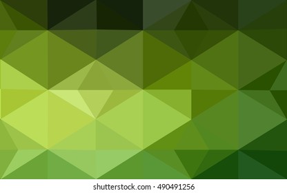 Green polygonal illustration, which consist of triangles. Geometric background in Origami style with gradient. Triangular design for your business.
