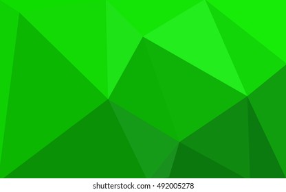 Green polygonal illustration, which consist of triangles. Geometric background in Origami style with gradient. Triangular design for your business.