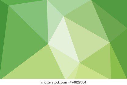 Green polygonal illustration, which consist of triangles. Geometric background in Origami style with gradient. Triangular design for your business.