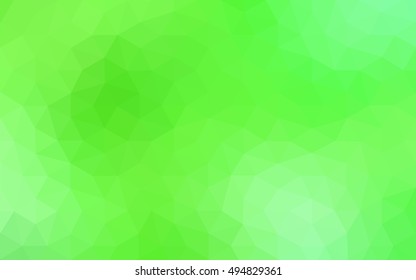 Green polygonal illustration, which consist of triangles. Geometric background in Origami style with gradient. Triangular design for your business.
