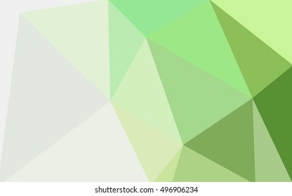 Green polygonal illustration, which consist of triangles. Geometric background in Origami style with gradient. Triangular design for your business.