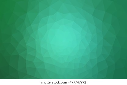 Green polygonal illustration, which consist of triangles. Geometric background in Origami style with gradient. Triangular design for your business.