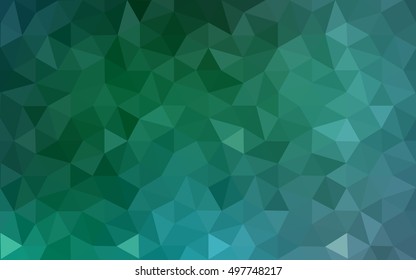 Green polygonal illustration, which consist of triangles. Geometric background in Origami style with gradient. Triangular design for your business.