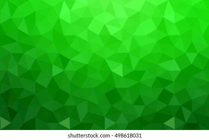 Green polygonal illustration, which consist of triangles. Geometric background in Origami style with gradient. Triangular design for your business.