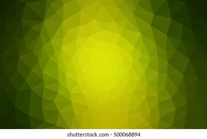 Green polygonal illustration, which consist of triangles. Geometric background in Origami style with gradient. Triangular design for your business.
