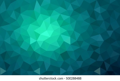 Green polygonal illustration, which consist of triangles. Geometric background in Origami style with gradient. Triangular design for your business.