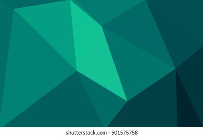 Green polygonal illustration, which consist of triangles. Geometric background in Origami style with gradient. Triangular design for your business.