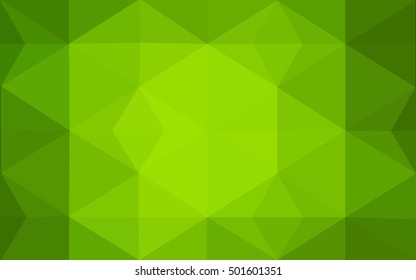 Green polygonal illustration, which consist of triangles. Geometric background in Origami style with gradient. Triangular design for your business.